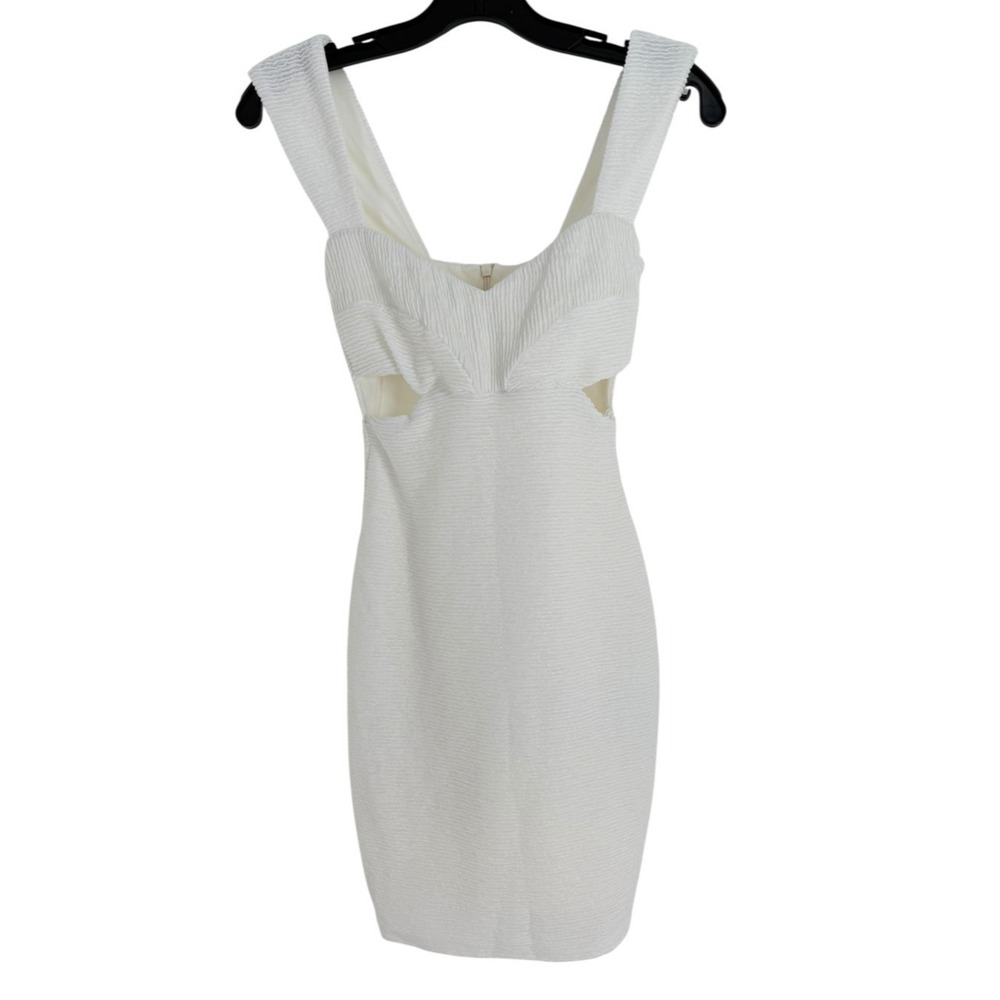 Rumer the Label Ribbed Women's Small White Classic Rae Mini Dress NWT Feminine - Picture 2 of 10